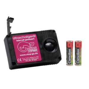 Appareil à ultrasons à piles LR6 anti-martres anti-fouines anti-rongeurs STOP&GO